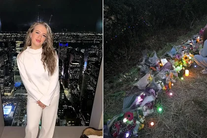 The family of nail technician Dolly Reed, 21, have been leaving lights at her roadside memorial so she 'isn't in the dark' after a horror crash killed her.