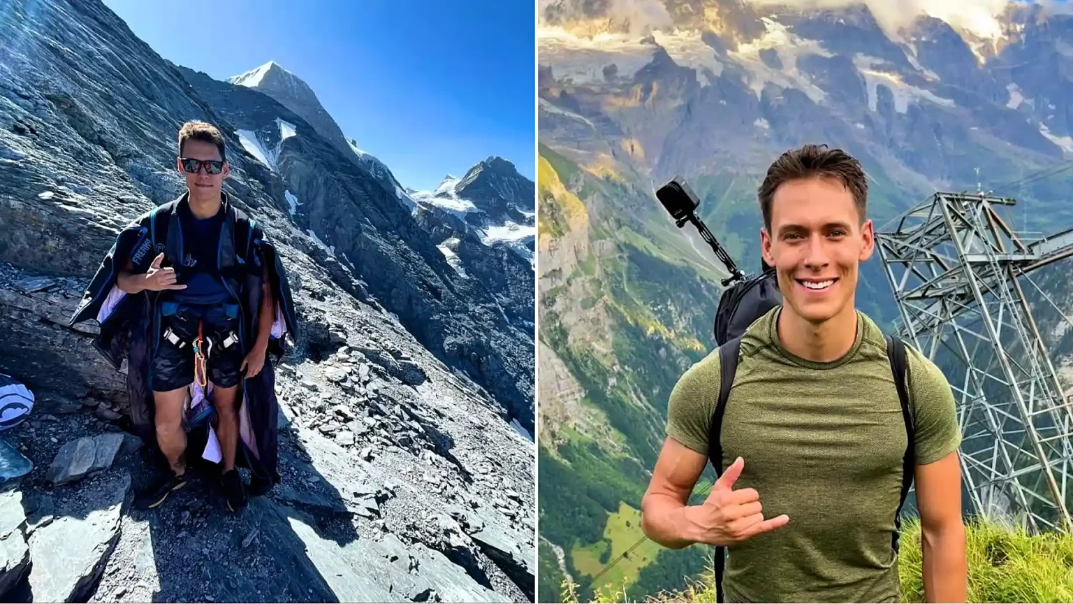 Salt Lake City firefighter Gabe Reilly, 27, plunged to his death during a 700ft BASE jump near Utah's Millville Canyon after his wingsuit failed to generate enough lift.
