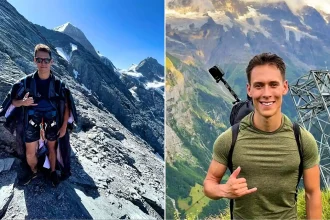 Salt Lake City firefighter Gabe Reilly, 27, plunged to his death during a 700ft BASE jump near Utah's Millville Canyon after his wingsuit failed to generate enough lift.