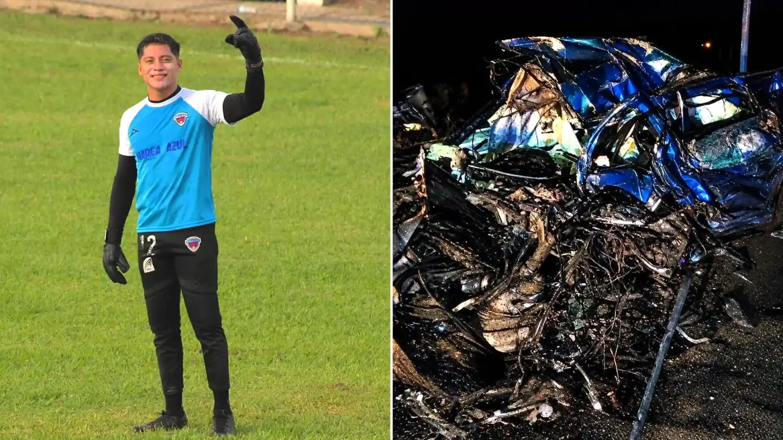 Two amateur footballers, including a former Pachuca youth goalkeeper, were killed when their car smashed into the back of a lorry on the way home from a match in Mexico.