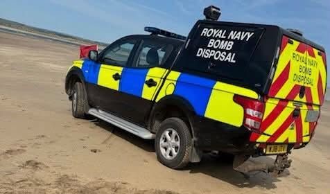 More than 300 homes are being evacuated after a suspected 250lb World War Two bomb was discovered in the sea near Falmouth Docks - sparking a huge exclusion zone.