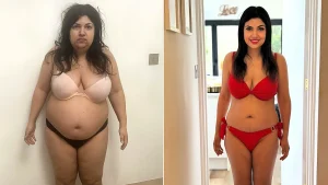 A woman lost more than 7st on Mounjaro after a "skinny" rival hit on her boyfriend at a book launch - and now says she'll blow through her savings to stay on the jabs forever.