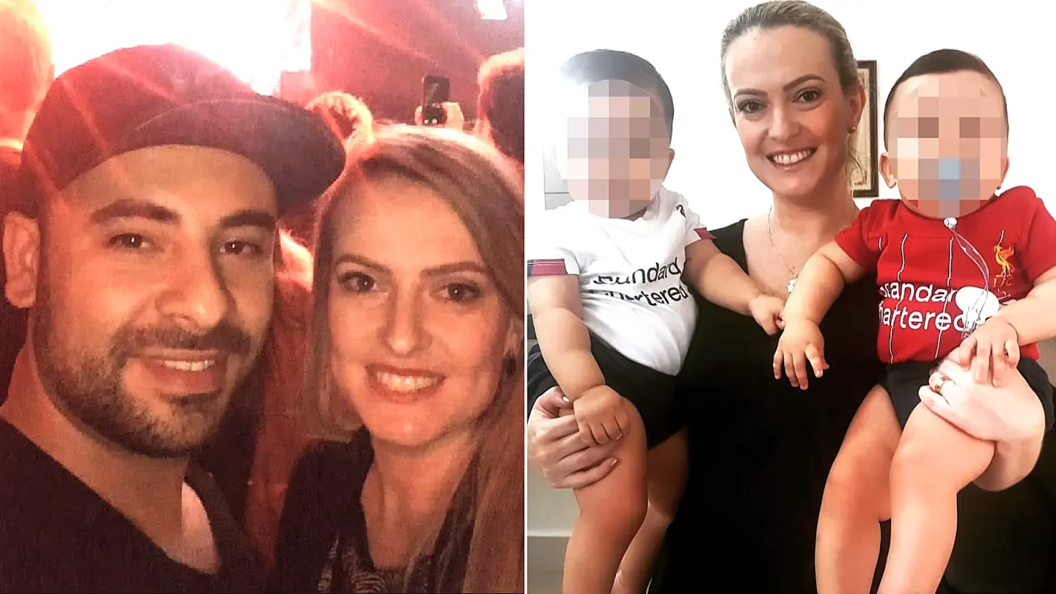 A man has been jailed for more than 13 years after stabbing his wife to death in front of their children during a row over rival football teams.