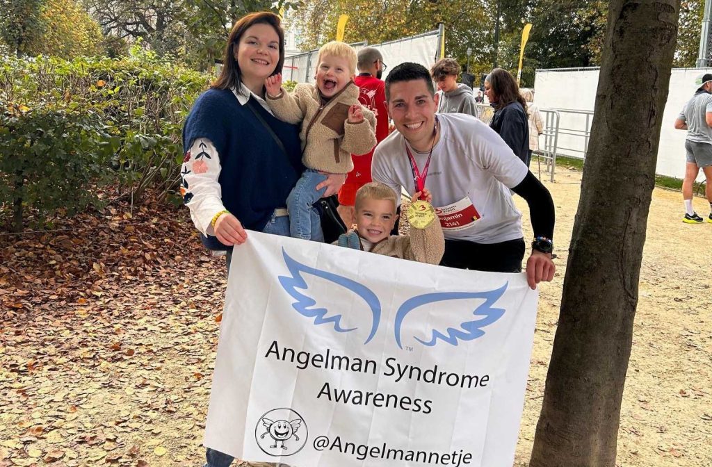 A dad is taking on an Ironman for his four-year-old son who will never say mama or papa - the boy has a rare condition once called Happy Puppet Syndrome.