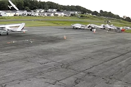 Shocking new footage shows the moments before a small plane smashed into a police helicopter - the crash killed the pilot and left two troopers seriously injured.
