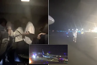 Passengers leapt down emergency slides after an ANA jet turned back to Okinawa with its right engine shut down following a loud boom mid-air - three suffered scrapes.