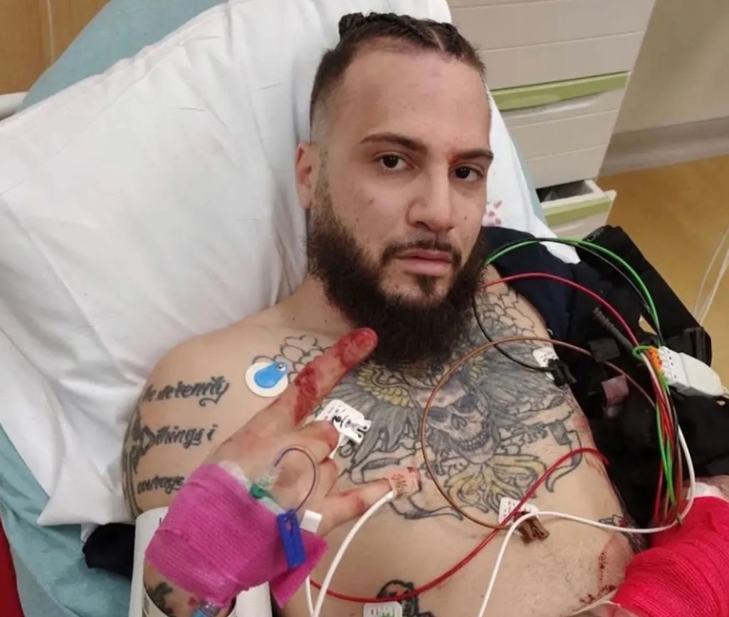 A "predator hunter" influencer was stabbed in a coffee shop sting - now police say he had no proof his target was ever talking to him