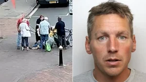 An 80-year-old man was shoved to the ground in an unprovoked street attack in Salisbury - the thug told police the library had been too noisy for him to read.