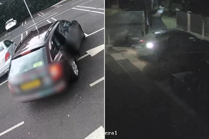 This is the shocking moment thieves use a stolen animal ambulance to ram raid a shop - causing more than £20,000 of damage before the vehicle was written off.