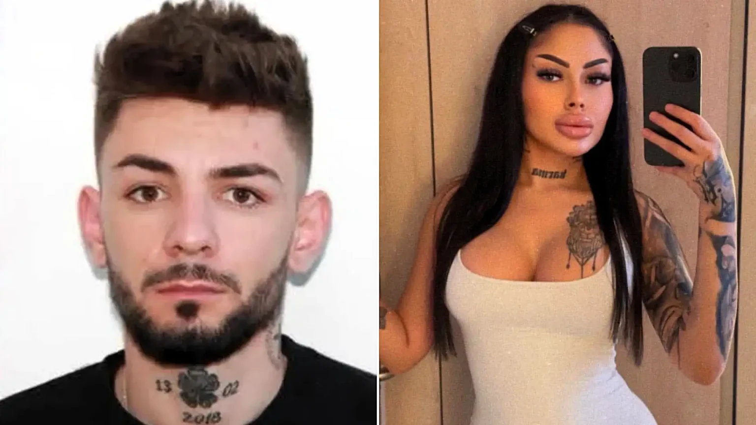 A man suspected of killing his girlfriend and dumping her body in a suitcase in a Romanian river has surrendered to police in Switzerland after allegedly fleeing 700 miles.