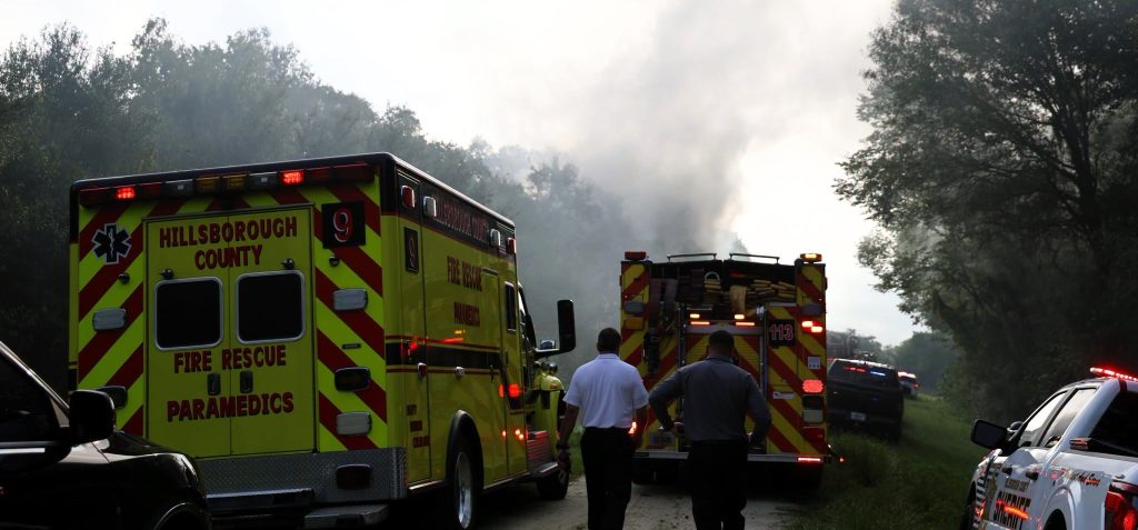 A respected spine surgeon and a hospital worker were killed when their small plane crashed and burst into flames in woods minutes after take-off.