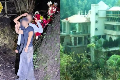 Nine teenage ghost hunters had to be rescued from a 65ft-deep ravine in Mexico City after getting lost at night while searching for the legendary Aunt Toña's House.