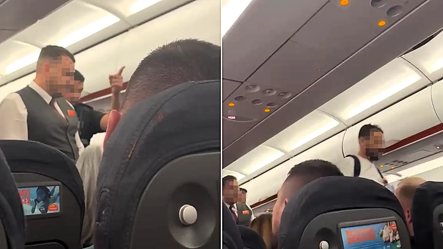Four Brits were escorted off an easyJet flight by police after vaping on the sly for five hours - delaying every other passenger by 25 minutes.
