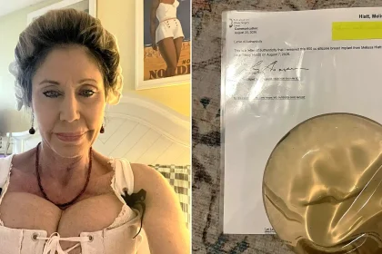 A WWE legend known as the First Lady of Wrestling has sold her old breast implant to a fan for £1,500 after a week-long bidding war - signed and certified.