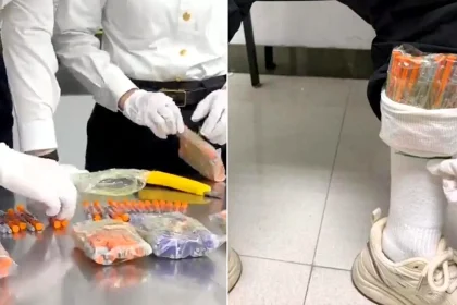 Four women have been caught trying to smuggle 225 "fat jabs" through a border crossing hidden in their socks and pockets - after refusing to make eye contact.