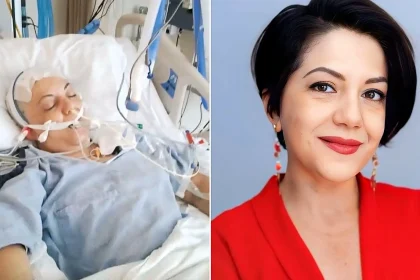 A woman who was told she would not survive a brain bleed claims she met her dead father in another realm - and came back with a message that death isn't real.