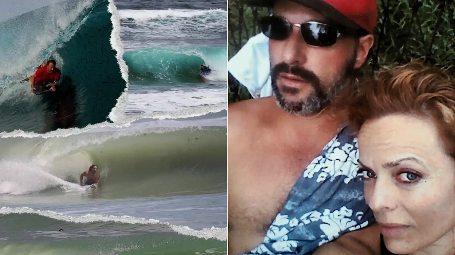 A woman was taking photos of her partner as he boogie boarded off a Florida beach when he was swept under a wave and never resurfaced - his body was found two days later.