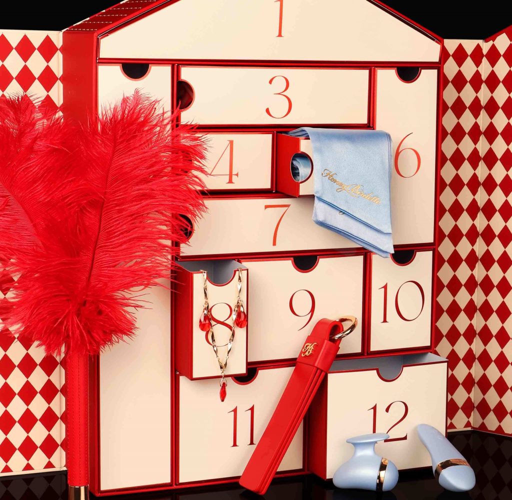 Forget chocolate - Honey Birdette’s adults-only $340 HOT NIGHT IN advent calendar hides a vibrator, nipple clamps and more behind 12 doors. Pre-orders open on October 21.