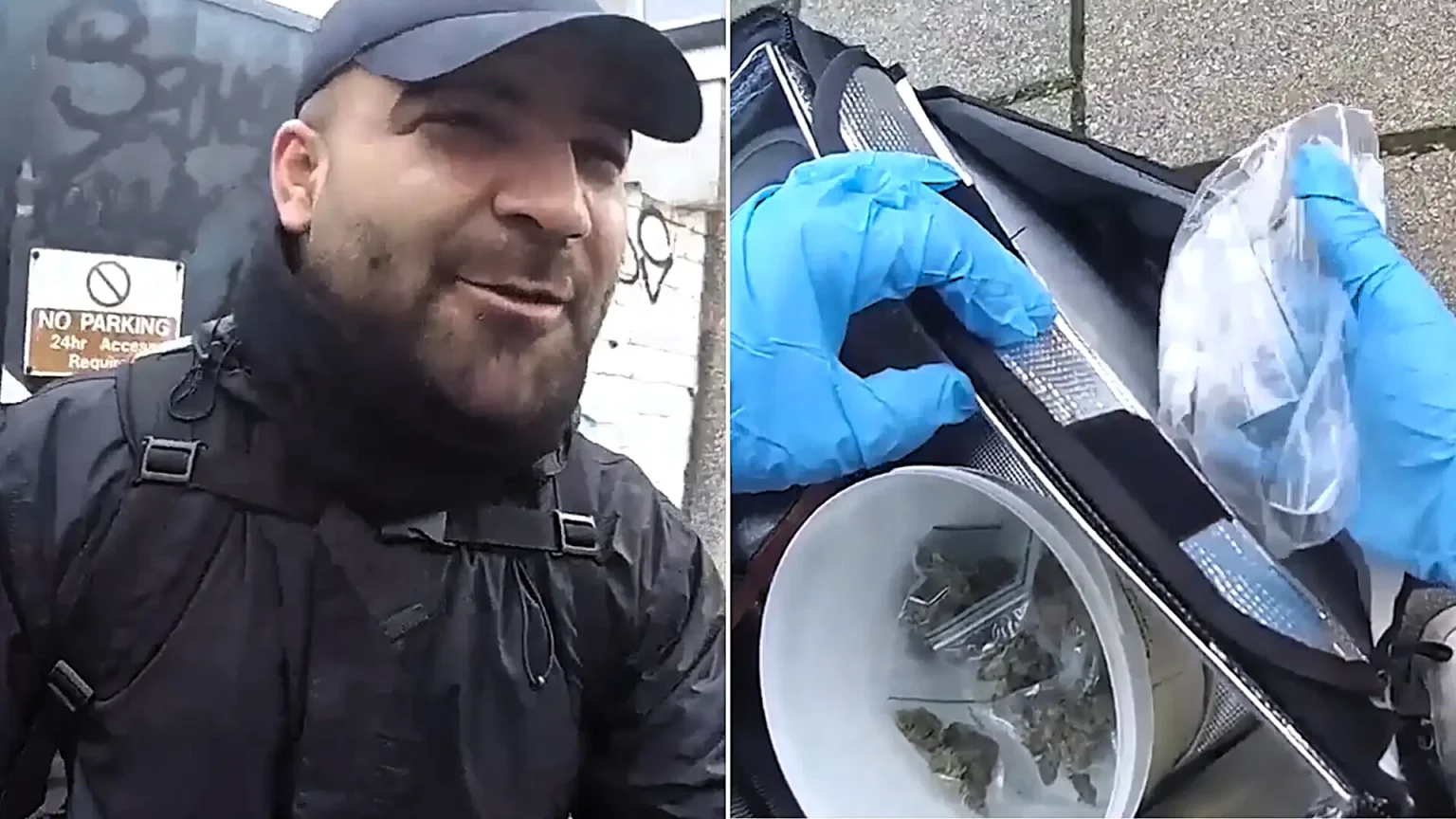 A drug dealer posing as a Deliveroo rider has been jailed after legging it from police in Cardiff, who found his cannabis and cocaine stash hidden in a pot of yogurt.