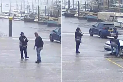 A furious driver has been ordered to pay more than £2,200 after throwing a parking ticket at an enforcement officer. Stephen Lang was caught on camera confronting the.