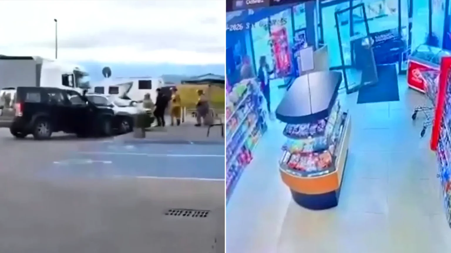 Angry woman rams multiple cars at petrol stations in Poland before hour-long police chase ends in arrest near village of Podczerwone - shocking rampage caught on CCTV.