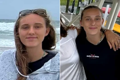 Anna Mellano at the beach in a grey hoodie and a smiling portrait photo outdoors.