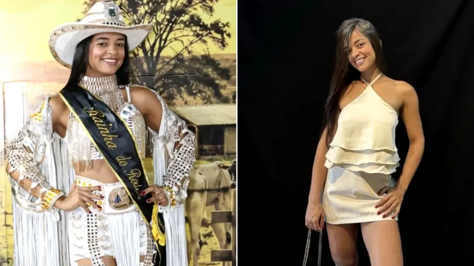 Beauty queen Ana Beatriz Araújo Ferreira, 22, dies after being struck by lightning while combing her niece's hair during a family lunch in Brazil.