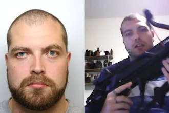 British Army chef Mark Broadhurst jailed for nearly four years after stockpiling weapons, explosives and a homemade cannon at his Derbyshire home while spreading extreme right-wing views online.