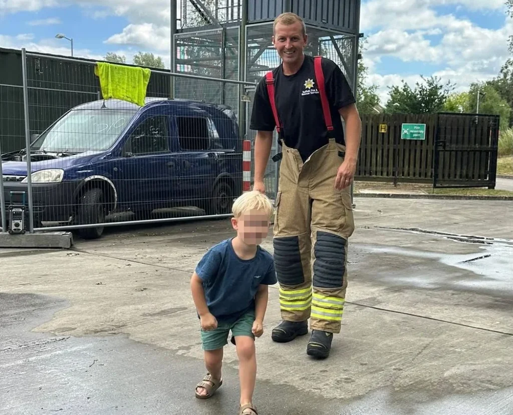 British firefighter Liam Gardiner dies suddenly days before son Archie's fifth birthday, leaving family and colleagues devastated. Fundraiser raises over £20,000.
