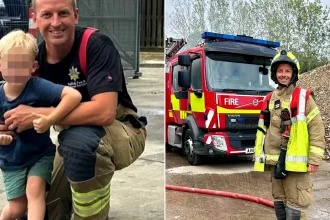 British firefighter Liam Gardiner dies suddenly days before son Archie's fifth birthday, leaving family and colleagues devastated. Fundraiser raises over £20,000.
