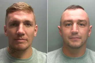 Two burglars jailed after ramming a supermarket ATM in a bungled heist, fleeing empty-handed and crashing into a police car while drink-driving in September.