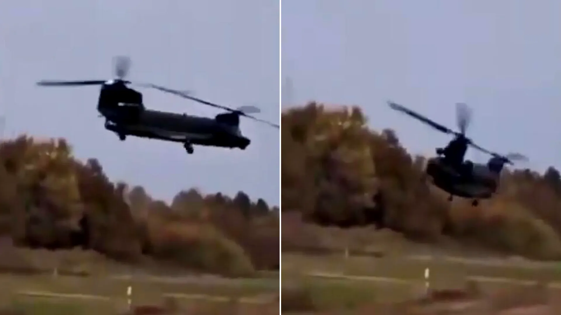Chinook chopper crashes to the ground leaving four dead