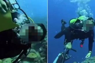Diving instructor attacks Taiwanese celebrity and attempts to remove mask 30 metres underwater in shocking incident off Palau. Investigation underway.