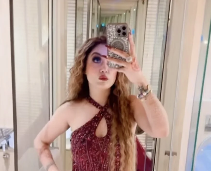 Fashion influencer at centre of murder probe after businessman boyfriend suffered 10 internal injuries before plunging from fourth-floor flat in India.