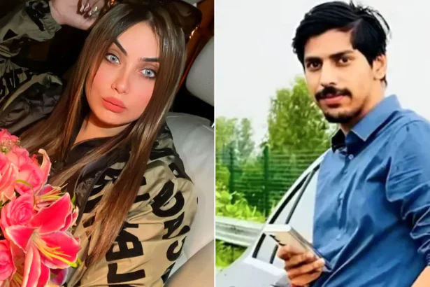 Fashion influencer at centre of murder probe after businessman boyfriend suffered 10 internal injuries before plunging from fourth-floor flat in India.