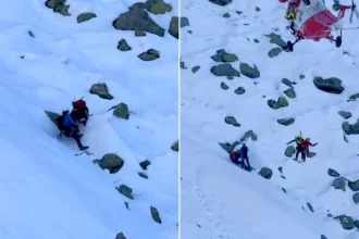 Two hikers miraculously survive a terrifying plunge down a steep mountain face in Poland's Tatra Mountains, escaping with only minor injuries. Helmet-wearing saved their lives.