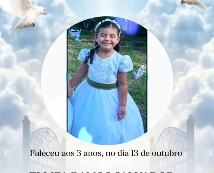 Three-year-old girl Elliza Ramos Salvador killed after being struck by forklift driven by her uncle at biscuit factory in Brazil. The tragic accident occurred when she ran into the vehicle's path.