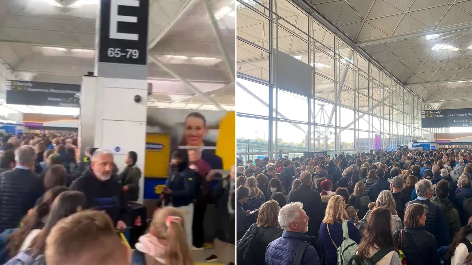 Hundreds of passengers were left trapped in a major UK airport due to a ‘power outage’ with alarms blasting in the terminal.