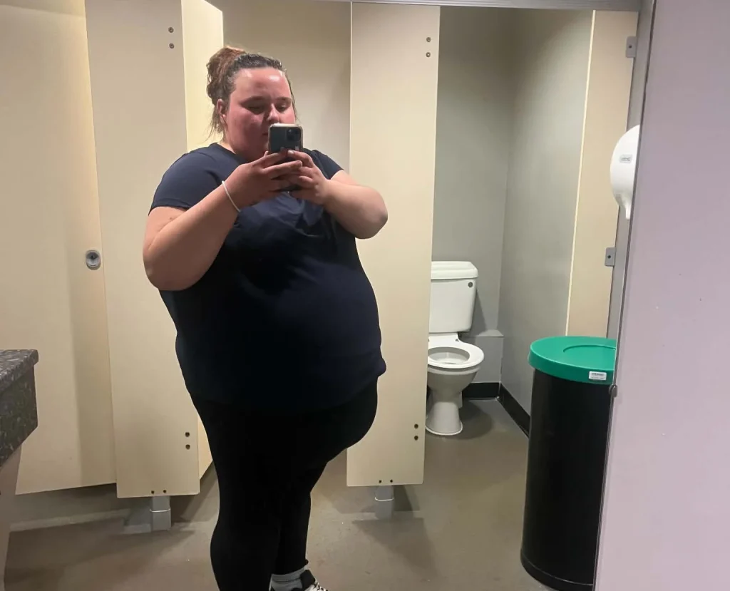 Woman loses half her body weight on Mounjaro after ex called her fat daily and finds love with fellow dieter in WhatsApp support group.