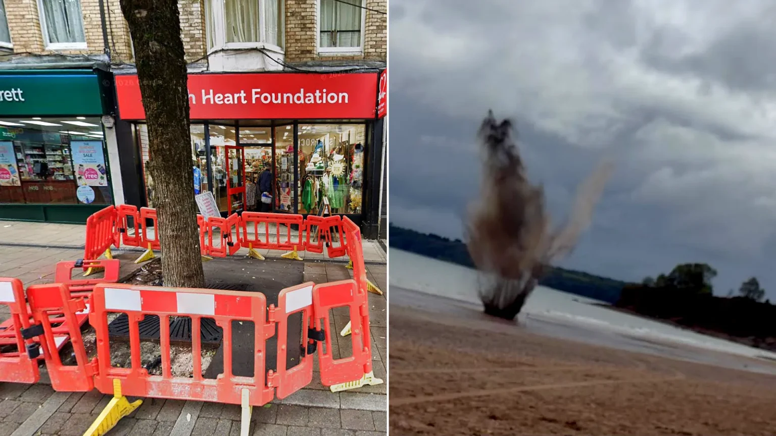 Charity shop staff were left stunned when a high-explosive mortar was handed in as a donation. The Royal Navy was forced to detonate it on a beach.