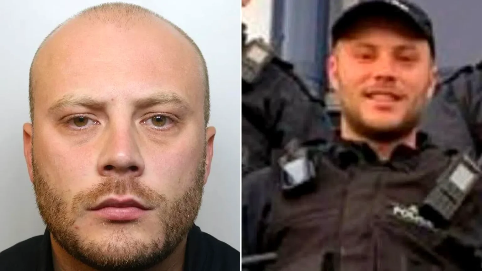 Ex-police officer Ryan Theaker jailed for 11 years after raping woman who told him 'get off me' 300 times during 82-minute assault in Liverpool hotel room.