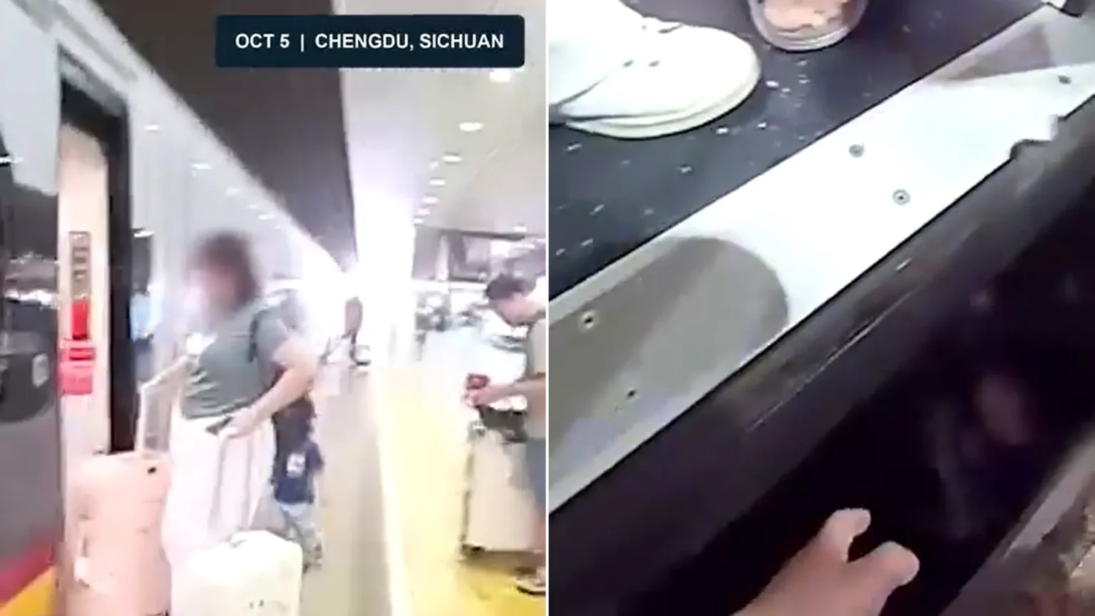 Police officer saves toddler after he slips between train and platform while mum boards with luggage. The terrifying incident in China sparks outrage online.