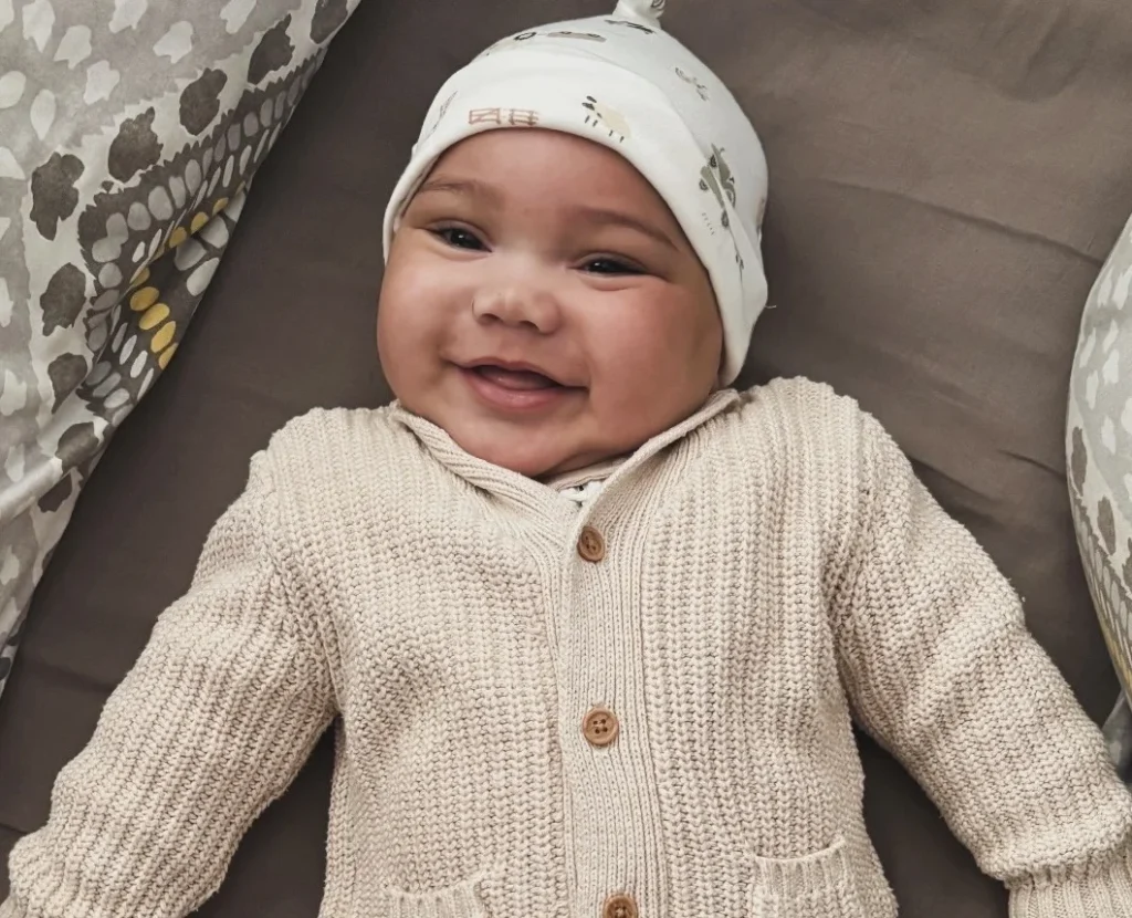 A mother has told of her worry as a huge tumour on her son's side grew so rapidly that it’s forcing his arm into the air.