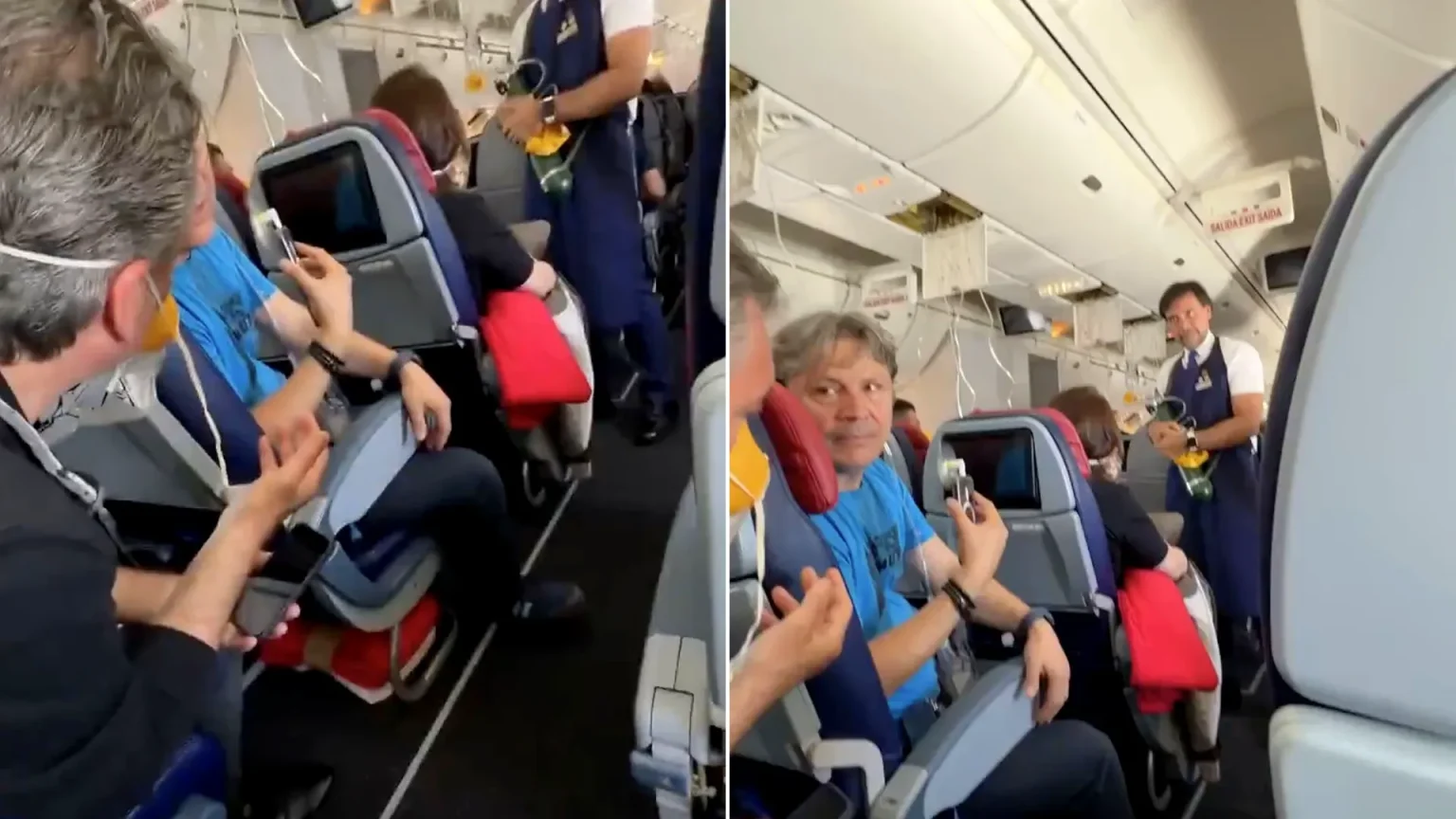 LATAM Airlines flight makes emergency landing after oxygen masks deploy and plane drops 23,000ft from cruising altitude near Peru - all passengers safe.