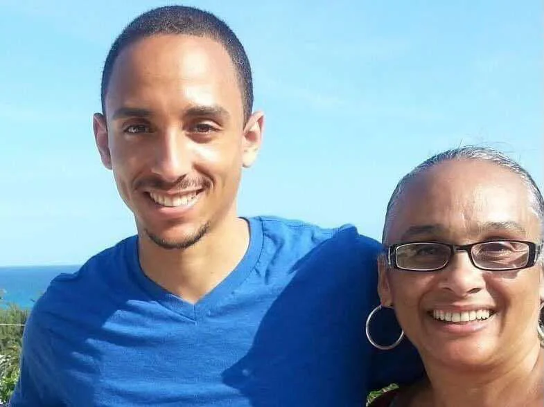 Mother and son pictured smiling before dying in US plane crash over Atlantic. Medical aircraft disappeared en route to Boston from Bermuda with four crew members.