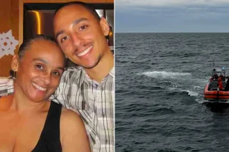 Mother and son pictured smiling before dying in US plane crash over Atlantic. Medical aircraft disappeared en route to Boston from Bermuda with four crew members.