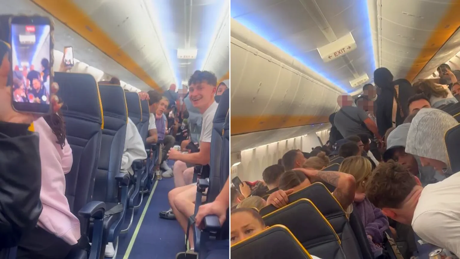 A Ryanair flight to Ibiza descended into chaos when passengers fought at 35,000ft over a seatbelt sign violation. The brawl delayed landing and resulted in an arrest.