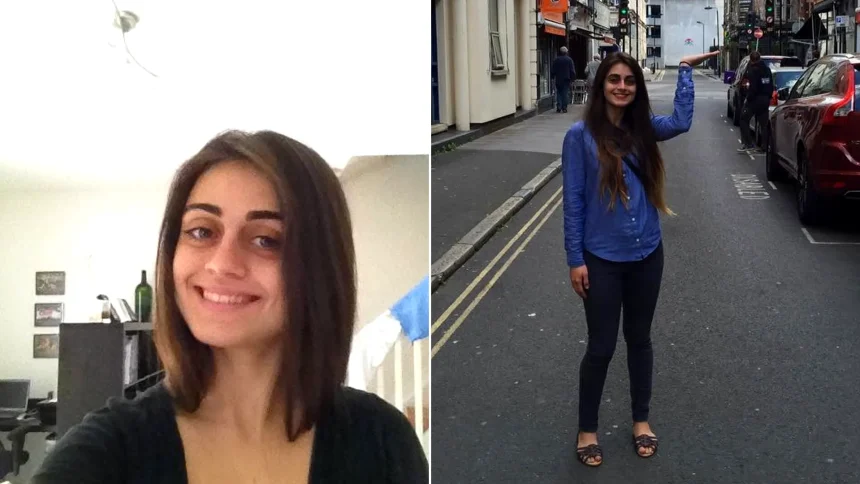 A tourist plunged hundreds of metres to her death after reportedly stepping away from a mountain path to take a photograph.