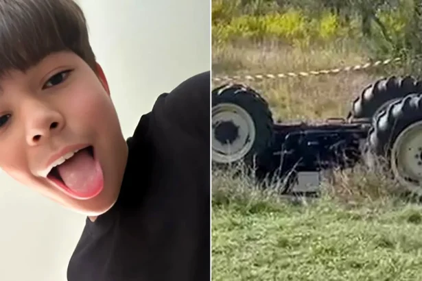 A 15-year-old boy was crushed to death when his grandfather’s tractor overturned during a joyride. Leonardo Accioli was spending the evening with friends at his.