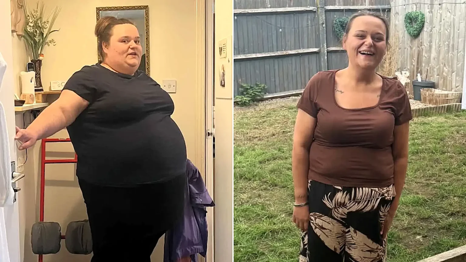 Woman loses half her body weight on Mounjaro after ex called her fat daily and finds love with fellow dieter in WhatsApp support group.
